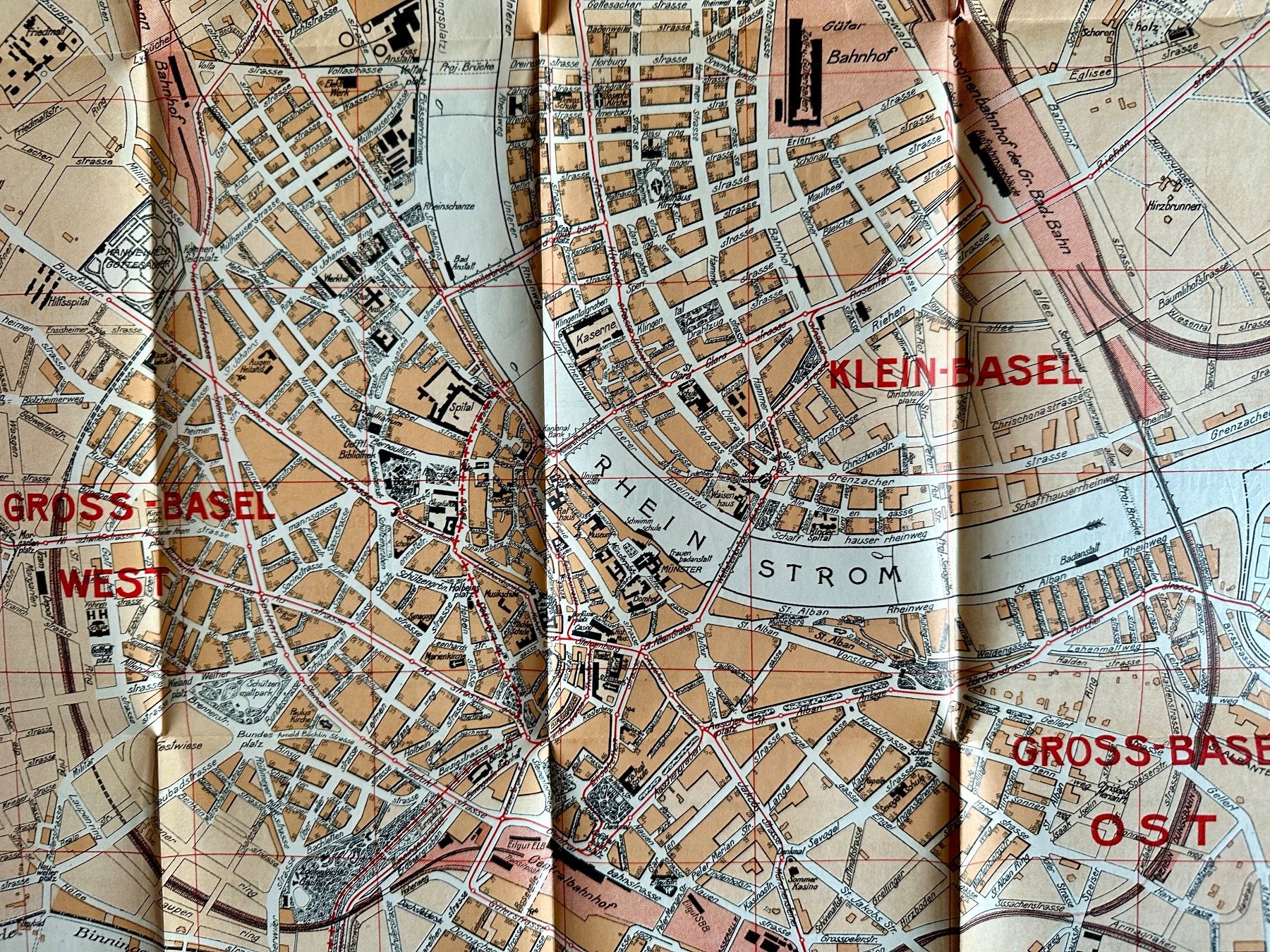 Cartine & Atlanti: Übersichtsplan der Stadt Basel 1915 – Usato da Zürich venduto da allp 3