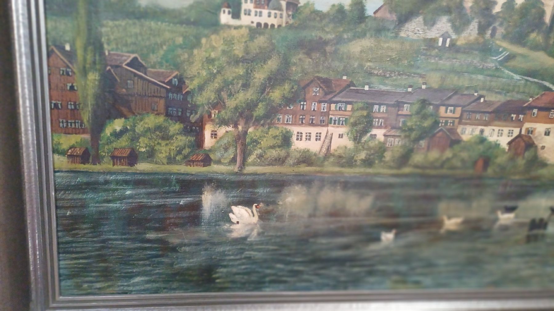 Dipinti: Schönes Hadgemaltes Bild Schloss Werdenberg – Usato da Flawil venduto da Naphtali 5