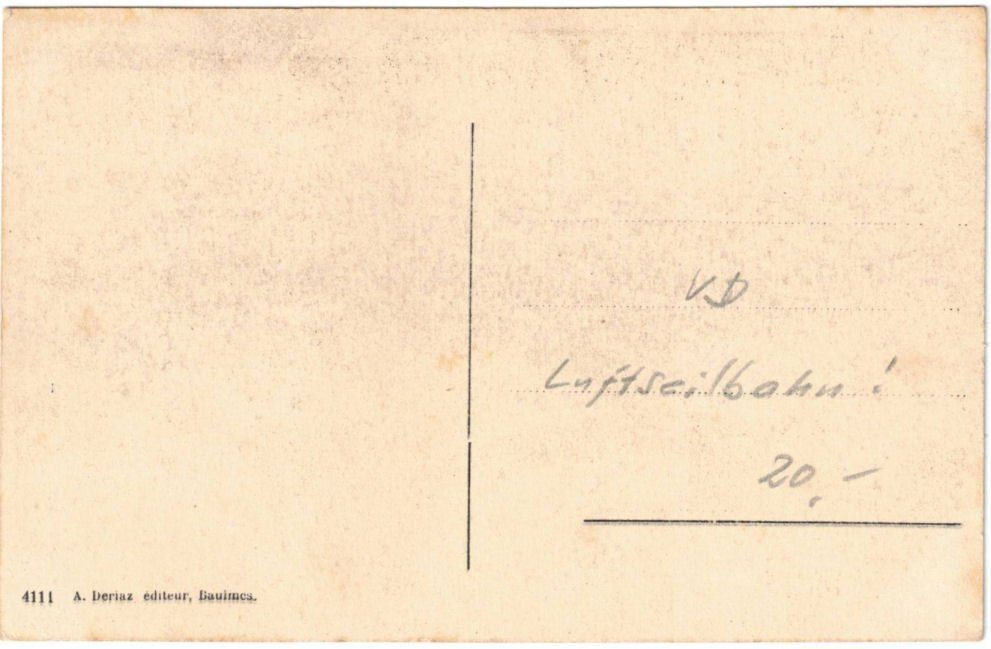 Cartoline postali: Baulmes - Materialseilbahn – Usato da Binningen venduto da Mountainrider 1