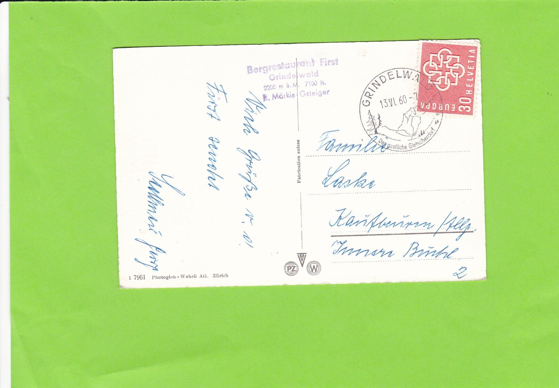 Cartes postales: Grindelwald-First-Maultiere – D'occasion à St. Peterzell par neckertal 1