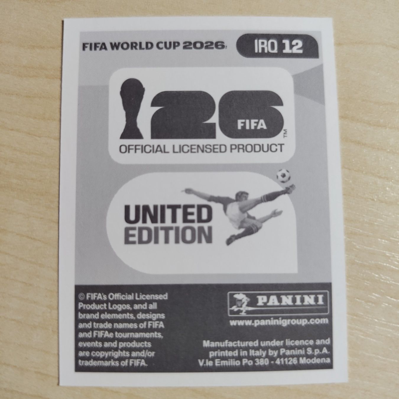 Panini Carte collezionabili: Ali JASIM, IRQ 12, Panini WM 2026 – Nuovo (secondo la descrizione) da Dietlikon venduto da itmo 1