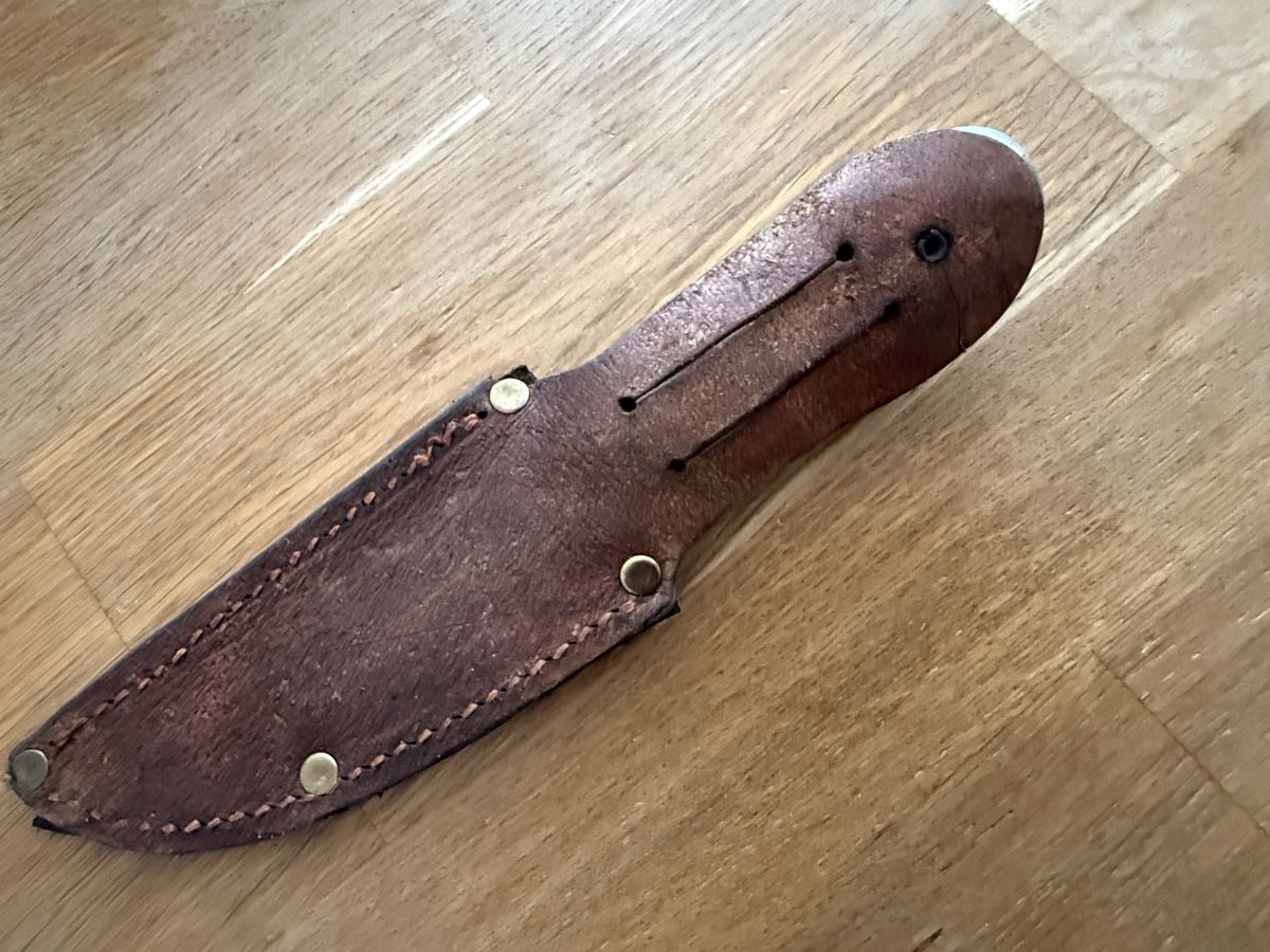 Solingen Accessori: Jagdmesser Hirschhorn mit Scheide Antikes Messer – Usato da Goldach venduto da Messerguru 6