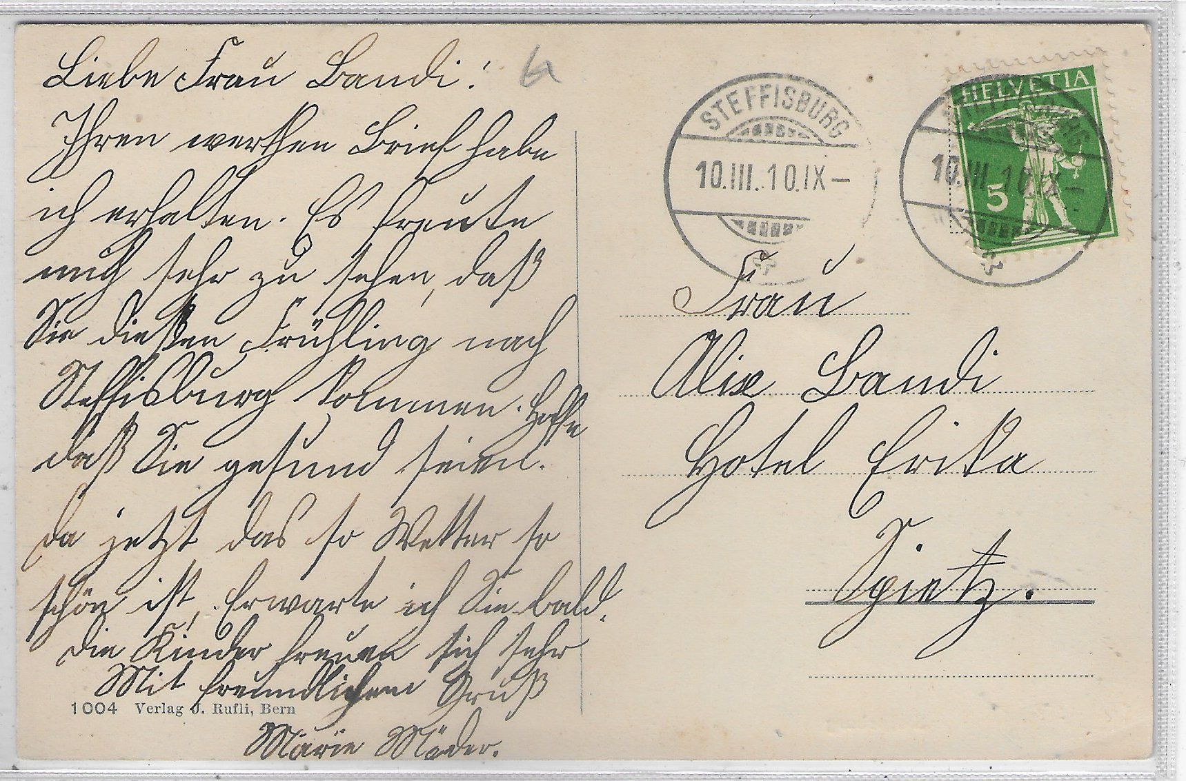 Cartoline postali: Steffisburg - Kirche – Usato da Ettingen venduto da Kartenplanet 1