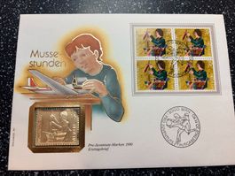 Numisbrief-Silber 999.9/1000- Mussestunden- 10 Gramm