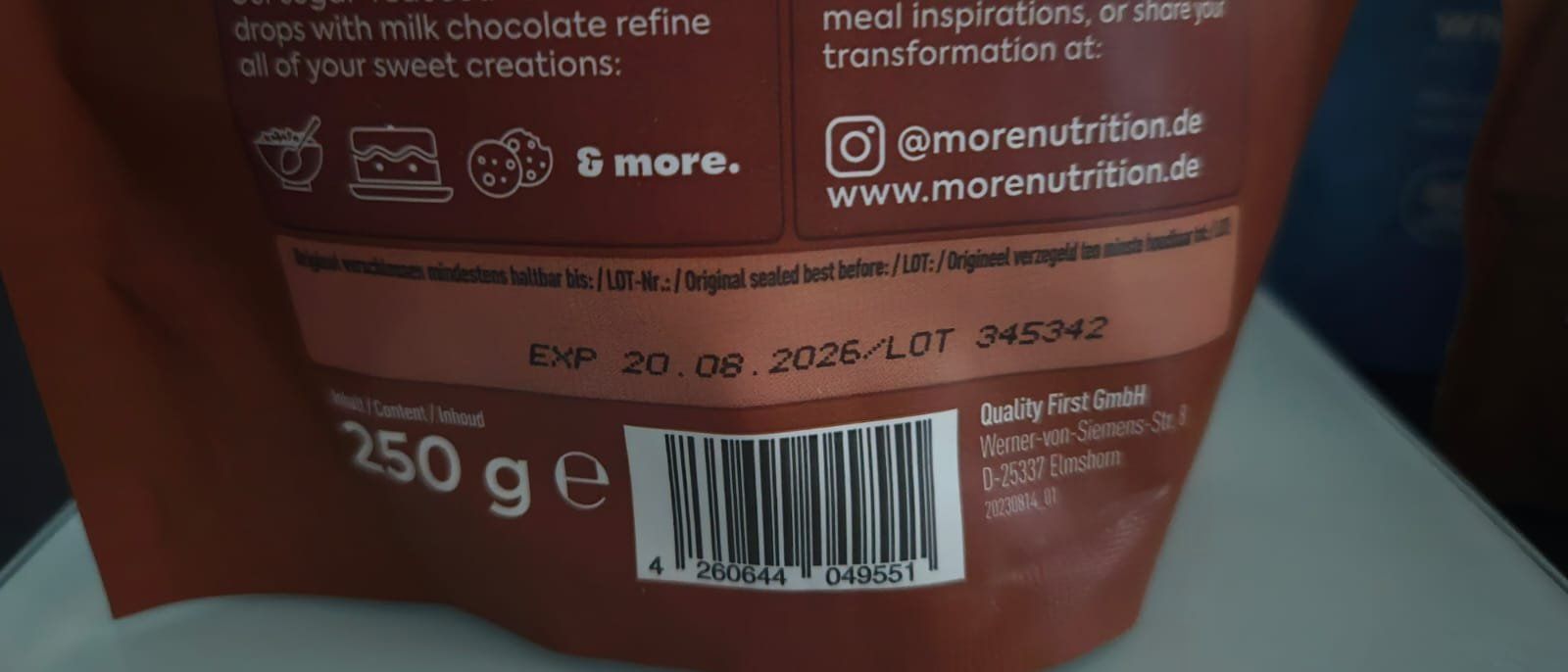 More Nutrition Lebensmittel & Spezialitäten: More Nutrition Light Choco Drops M – Gebraucht aus Muhen von Serdbeeri 1