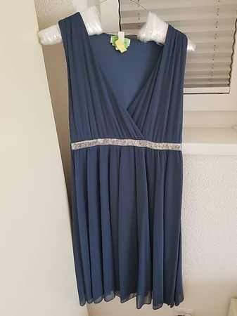 Schwangerschaftskleid blau Grösse 38