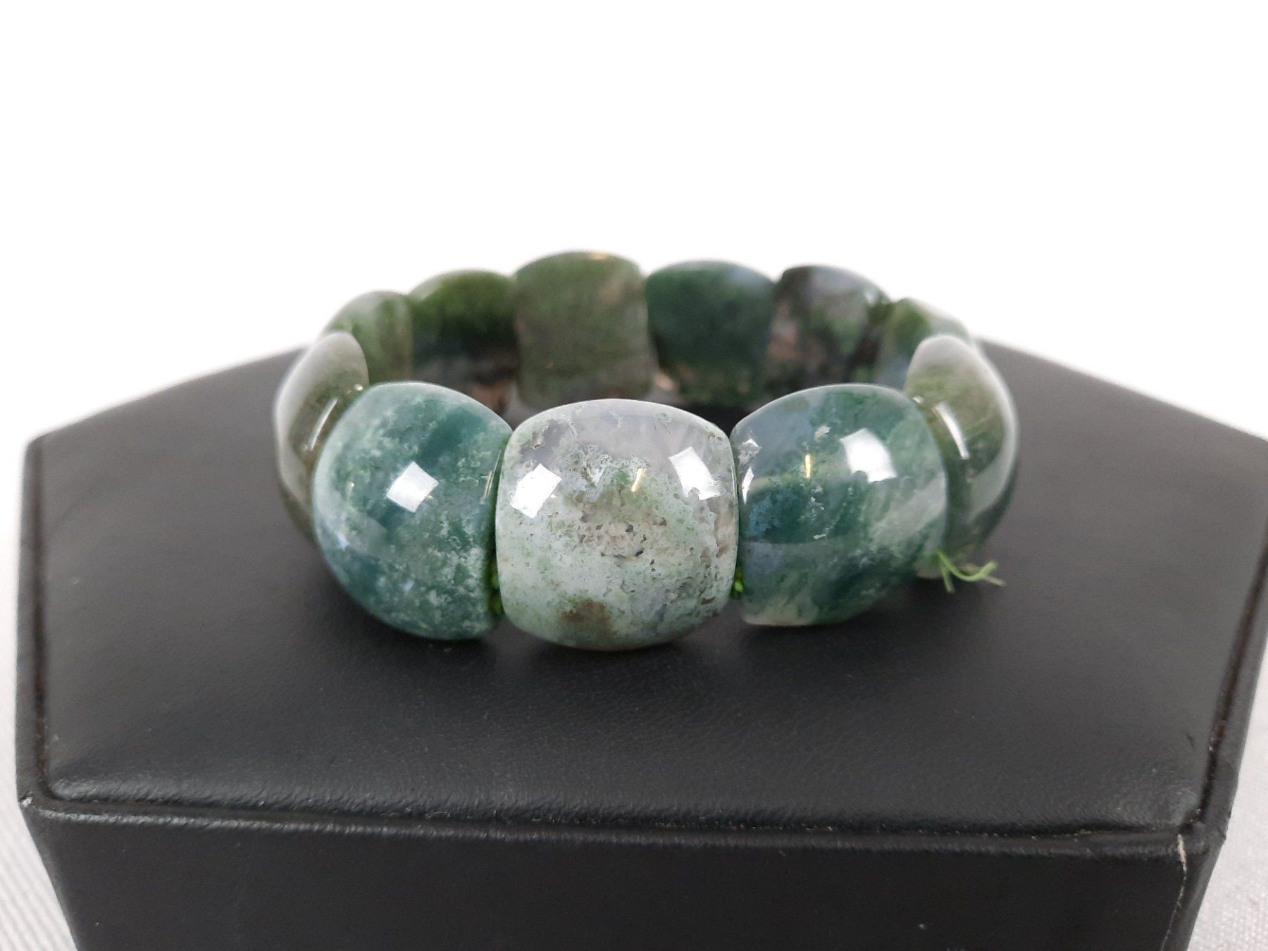 Bracciali & Braccialetti: Armband aus Moosachat – Usato da Beinwil am See venduto da Restwert_Beinwil