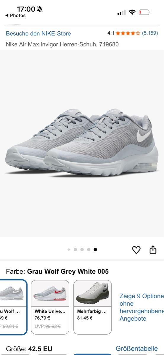 Chaussures hommes: Nike Air Max Invigor – D'occasion à Küttigen par swissholdsy 1