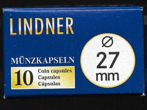 Accessori: Lindner 10er Pack Münzkapseln 27 mm – Nuovo e nell'imballaggio originale da Lichtensteig venduto da Mac_creative