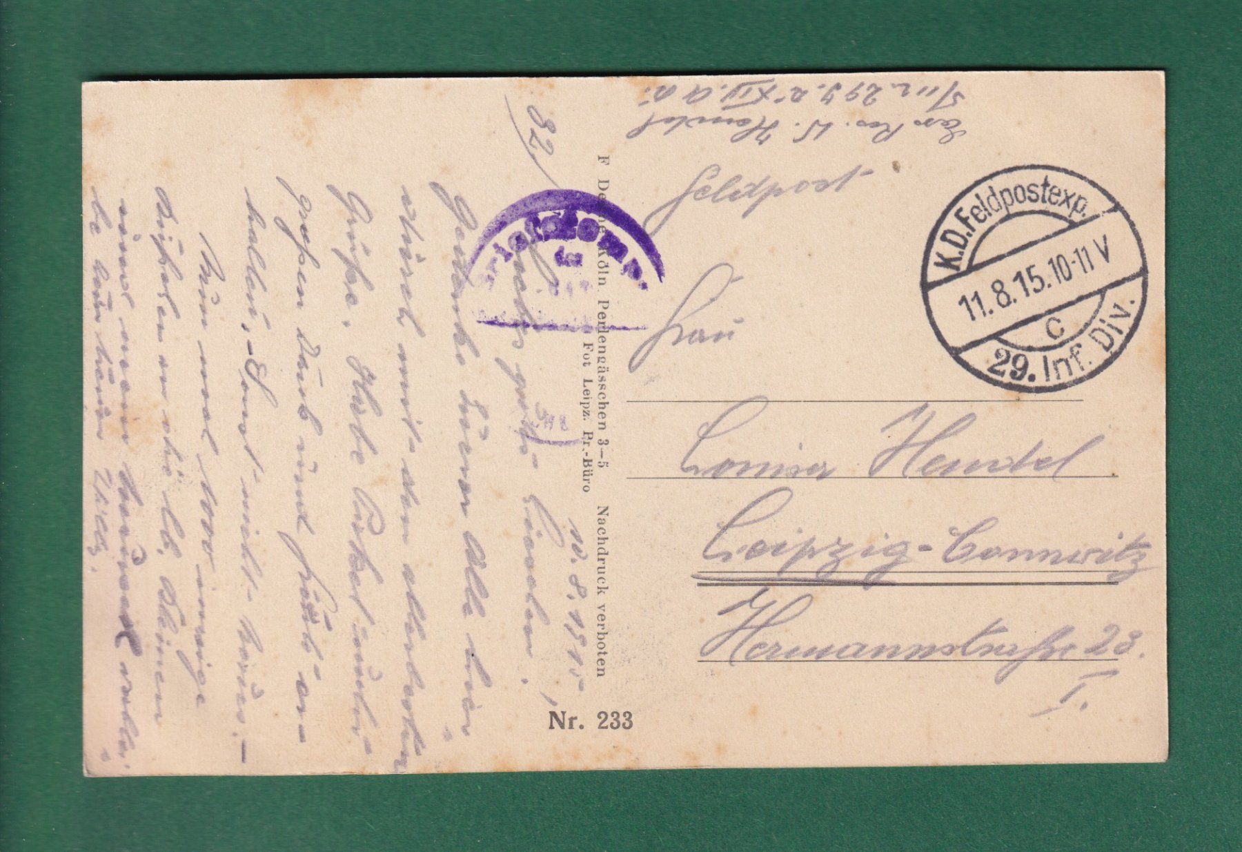 Ansichtskarten: BACCARAT - Weltkrieg - 1915 Feldpost – Gebraucht aus Pully von nicecards-shop 1