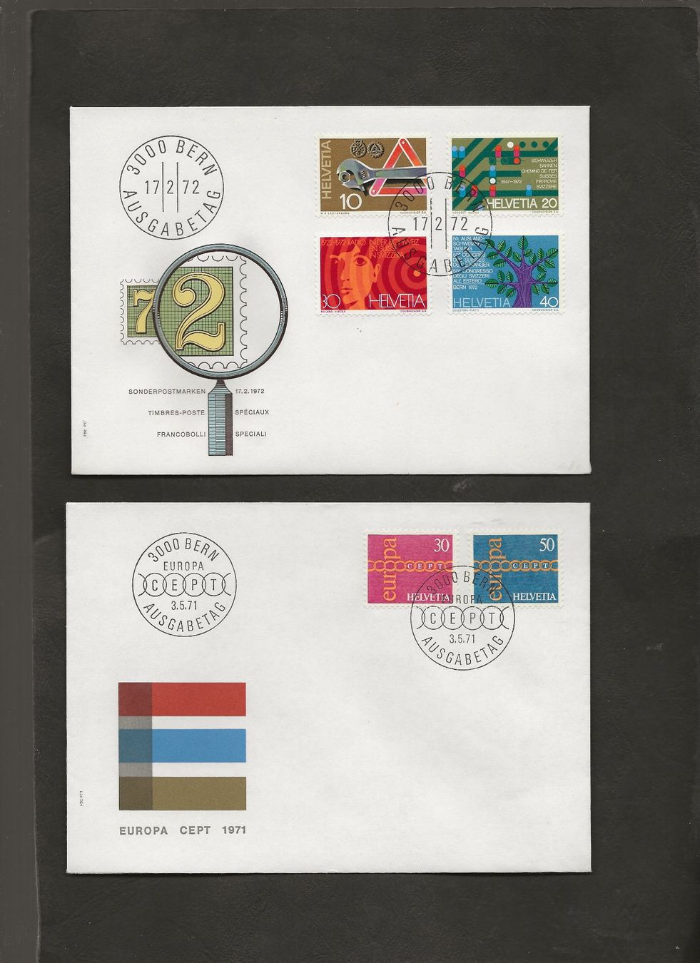 Tutti i francobolli: Schweiz 16 FDC 1967 bis 1972 – Usato da Au ZH venduto da xelagreb01 1