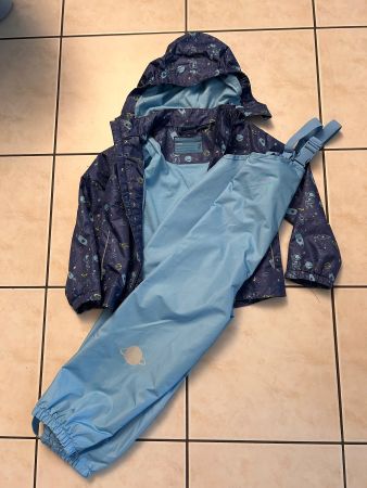 Regenjacke und Hose blau Gr. 110 bis 116