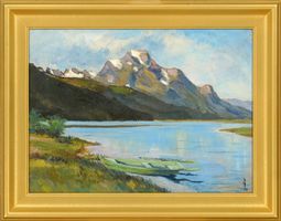 Monogrammist: Silerse mit: Silerse mit Piz da la Margna 1956