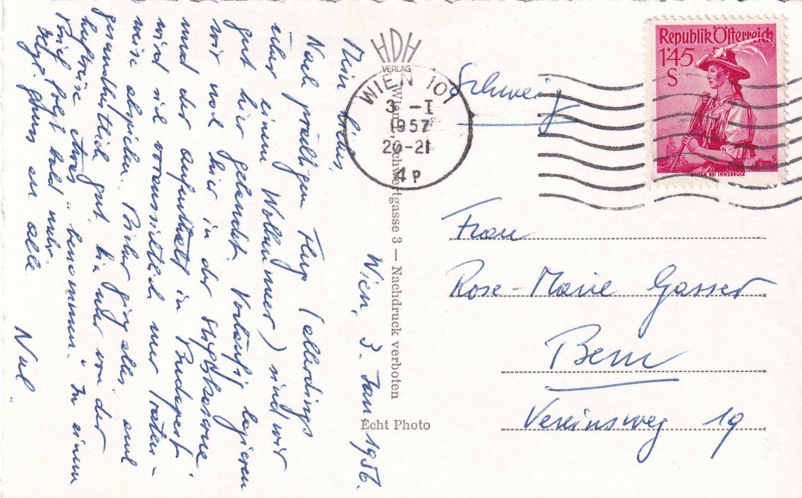 Cartoline postali: Wien - Stefansdom und Peterskirche /mp – Usato da Hombrechtikon venduto da Rudolf07 1