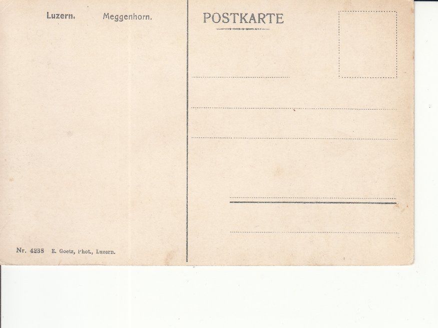 Ansichtskarten: Luzern Meggenhorn ca. 1910 – Gebraucht aus Bürglen TG von StampGraf 1