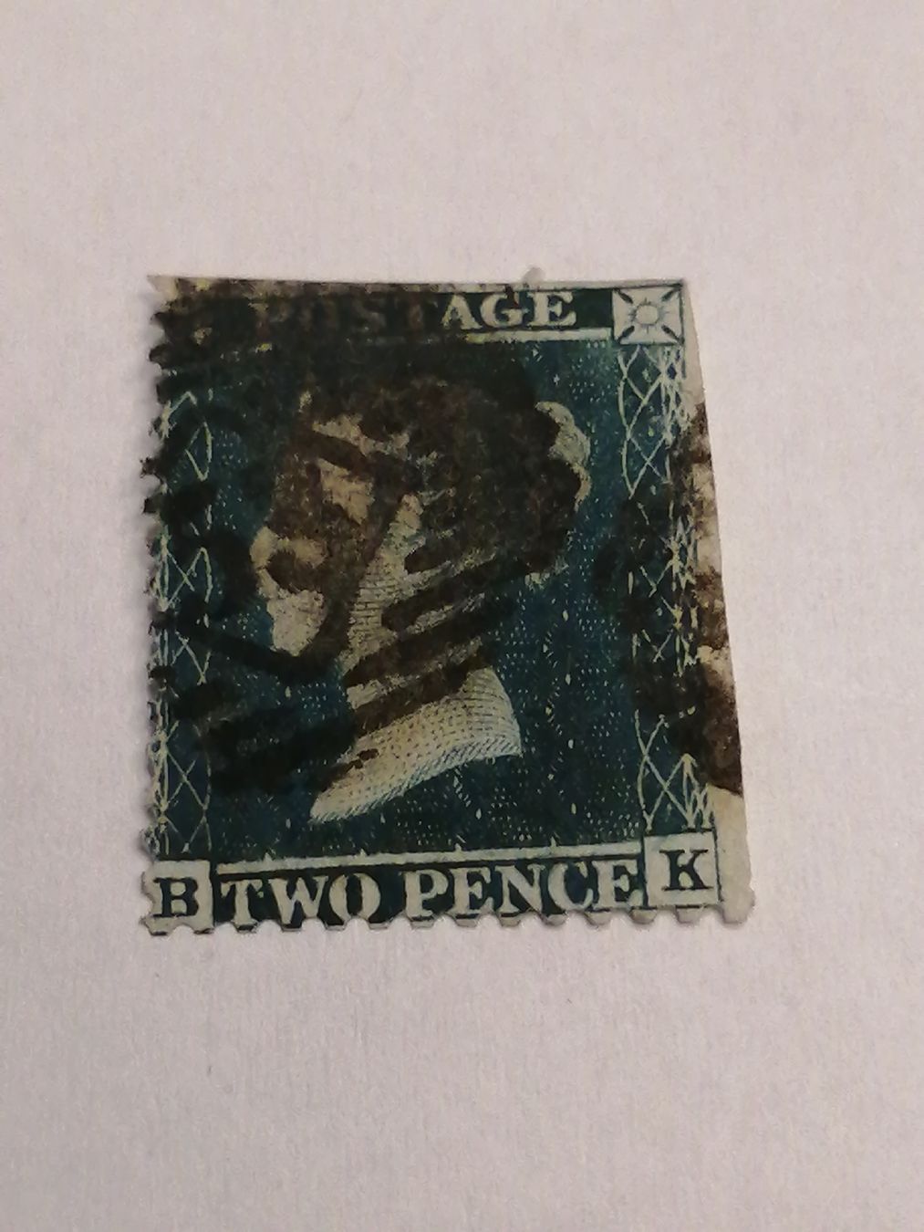 Alle Briefmarken: Two Pence Blue 1855  – Gebraucht aus Happerswil von tschergi