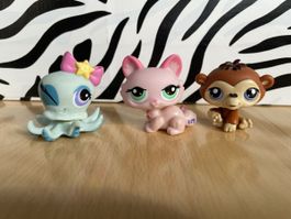 Lot de 3 figurines LPS Petshop originales - Hasbro 2010