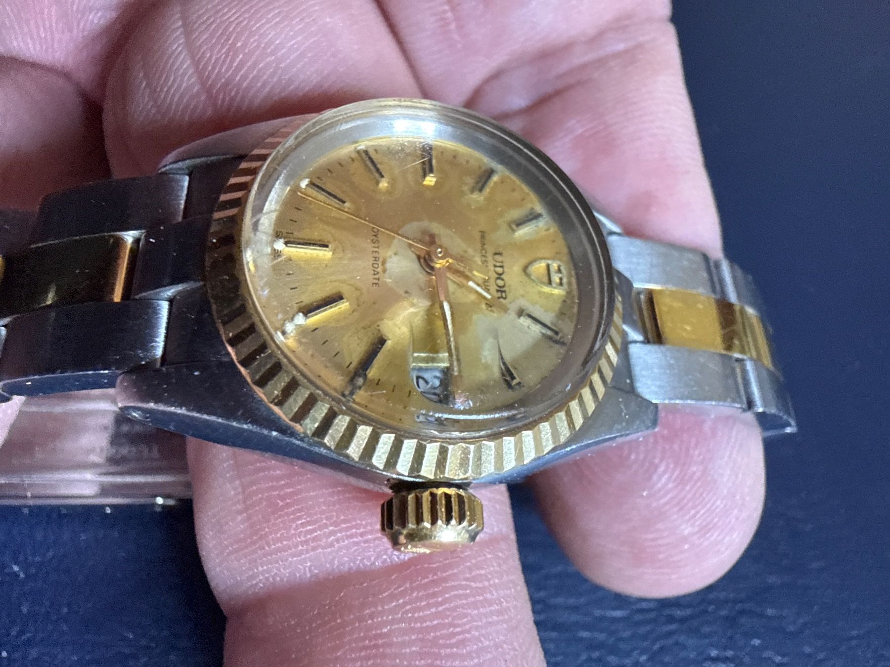 Tudor Orologi: Tudor Oyster Date Bicolor 25 mm – Difettoso da Pfeffingen venduto da Allhandelklgwatches 1