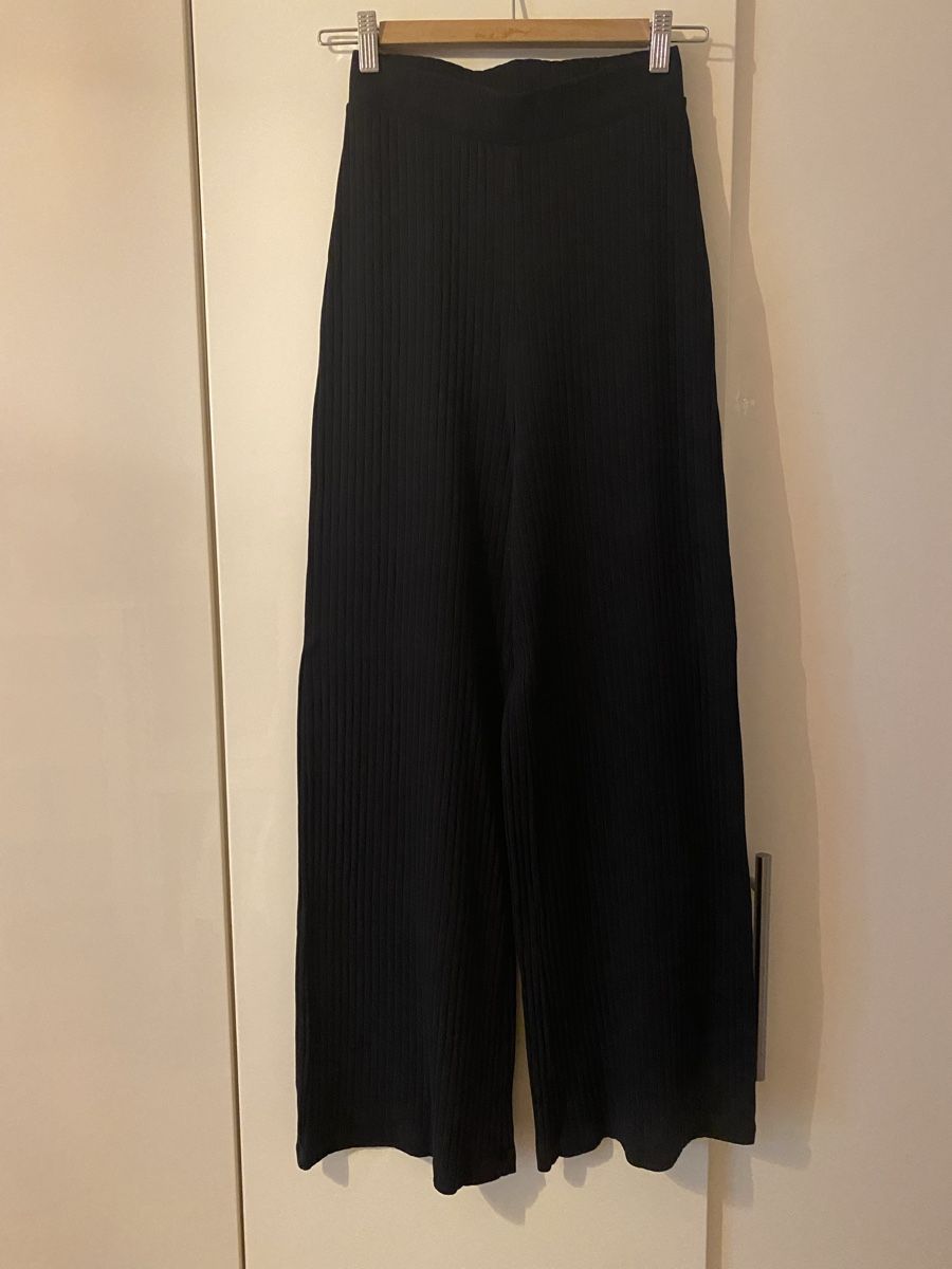 Pantaloni: Damen Hose Rippstrick schwarz Grösse S  – Nuovo (secondo la descrizione) da Merlischachen venduto da aly_9ncj