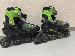 Inlineskates, schwarz/grün, Grösse 34-37