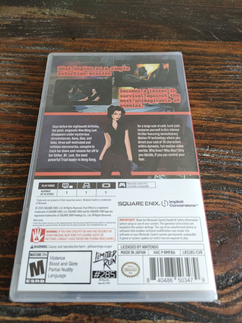 Nintendo Spiele: Fear Effect sur Switch – Neu und originalverpackt aus La Chaux-de-Fonds von nwa_w9zt 1