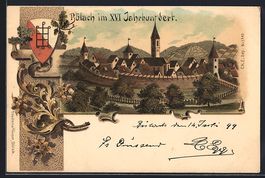 Litho Bülach, Ortsansicht im XVI Jahrhu