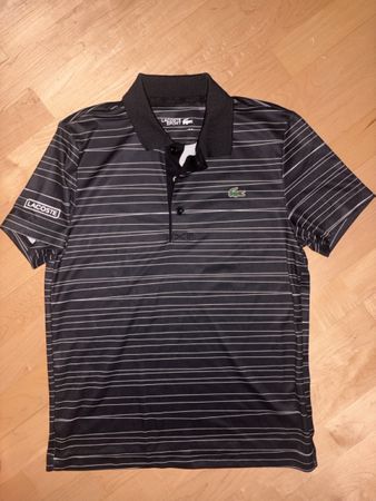 Lacoste Polo Grösse M schwarz/weiss gestreift gebraucht