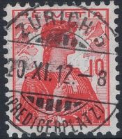 ZÜRICH 5 (PREDIGERPLATZ) 20.XI.12 Vollstempel auf Helvetia