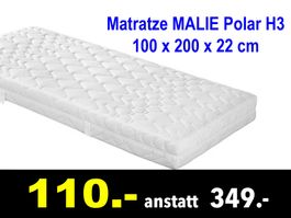 🔴  Matratze MALIE Polar H3 100 x 200 x 22 cm /905x