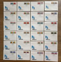 Nations Unies - 24x Flaggen FDC 2er Reihen waagrecht 