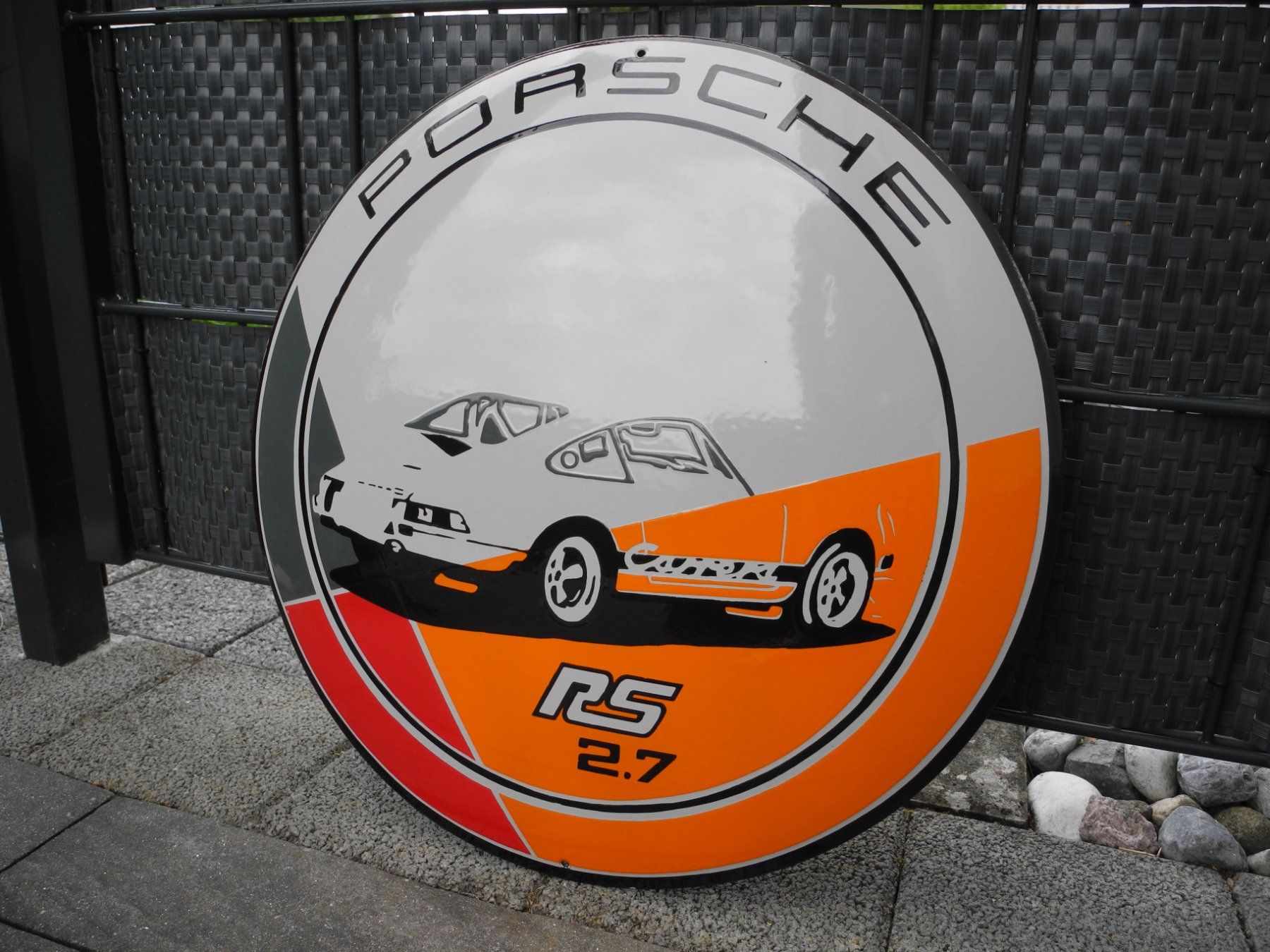 Porsche Insegne: GROSSES PORSCHE EMAILSCHILD – Usato da Reinach AG venduto da Huckleberrysix 1