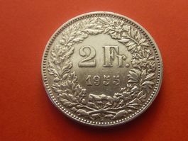 Silber 2 Fr.  1955