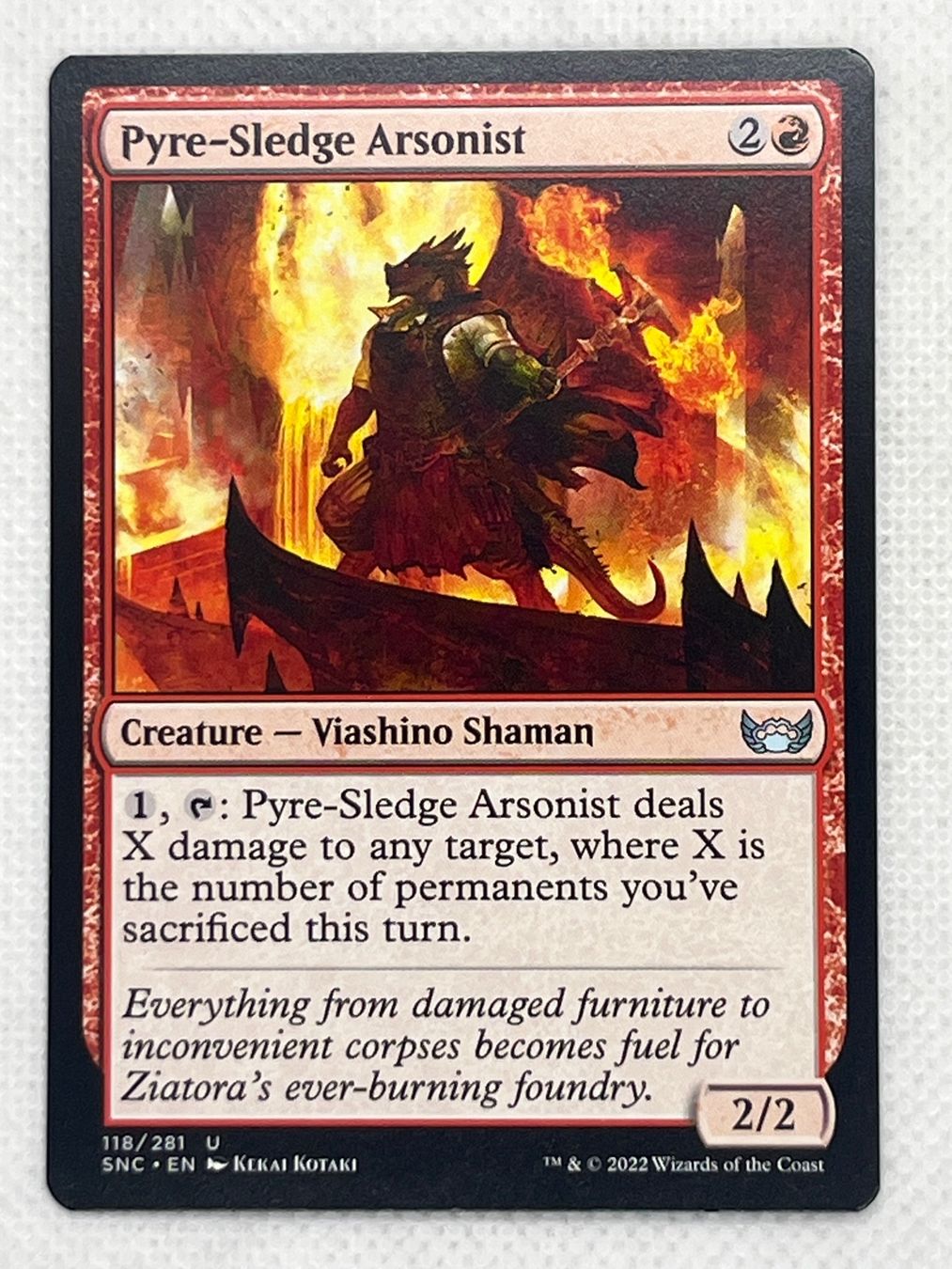 Magic The Gathering Carte collezionabili: MTG Pyre-Sledge Arsonist, SNC, Uncommon – Usato da Hinterkappelen venduto da Kim1992