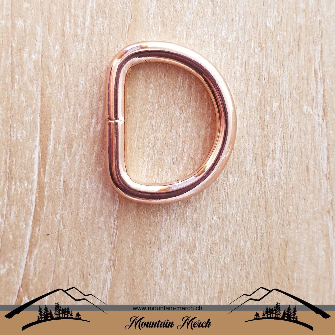 Anelli: D-Ring roségold 16 mm – Nuovo e nell'imballaggio originale da Wiesenberg venduto da mountain-merch