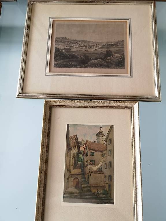Gemälde: Lot de 11 tableaux - aquarelles - gravures etc.. – Gebraucht aus Bulle von italicum 3