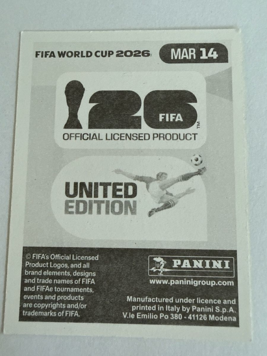 Panini Carte collezionabili: FIFA WM 2026 MAR 14 – Nuovo (secondo la descrizione) da Stäfa venduto da eko_lkv8 1