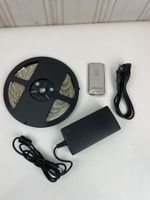 5m LED Stripe, Warmweiss mit Fernbedienung und Kabel
