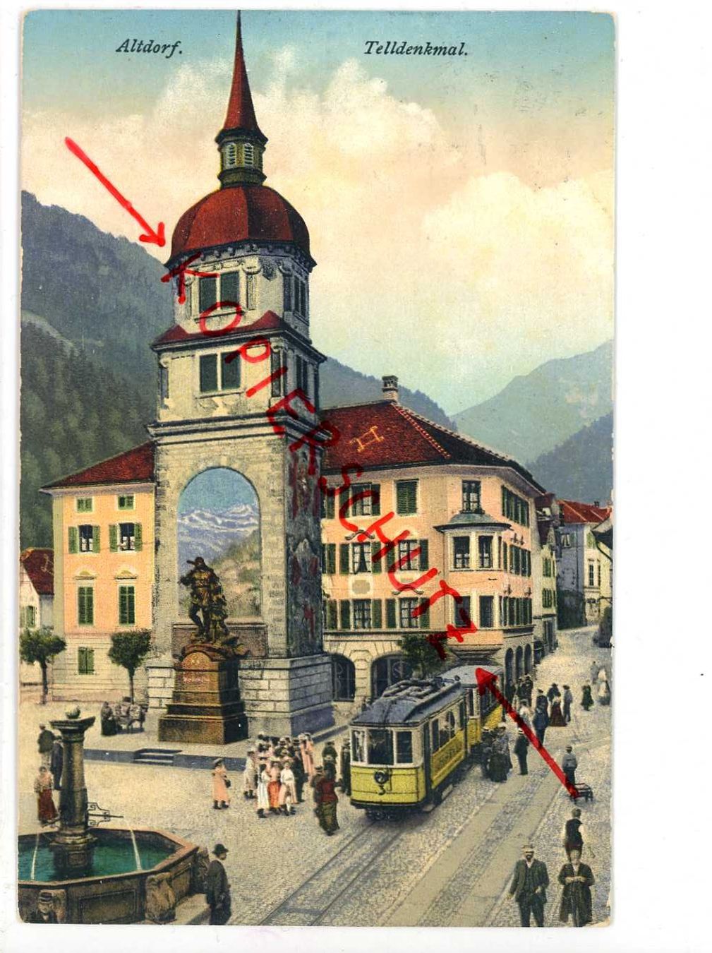 Ansichtskarten: Altdorf Tell Tram 1915 – Gebraucht aus Dallenwil von montem63