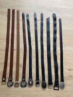 10 Stück Damen-Ledergürtel Länge 85 bis 95 cm