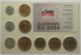 SLOWENIEN  Münzen 2004, unzirkuliert