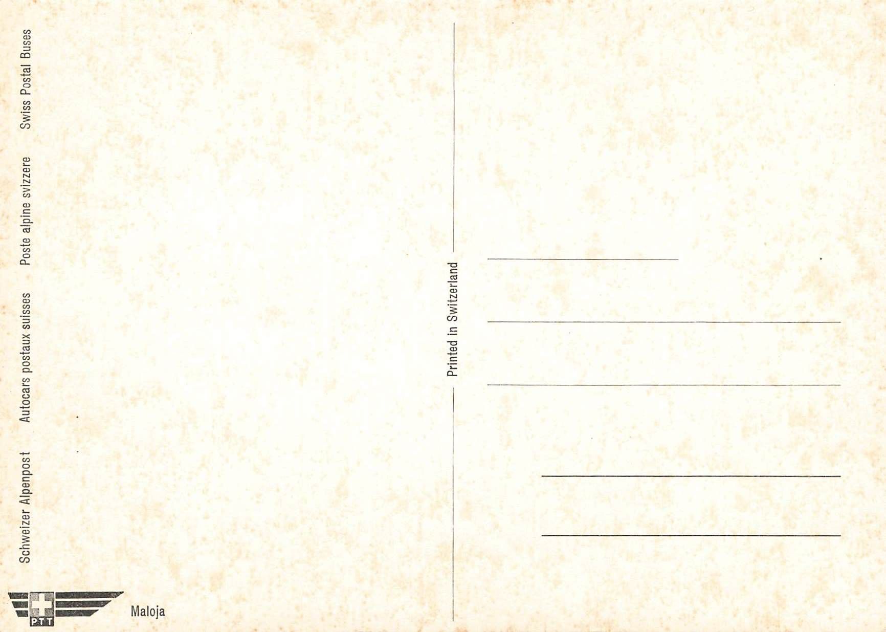 Cartoline postali: Poste alpine svizzere Maloja postauto – Usato da Biasca venduto da Blenio71 1