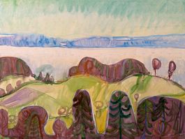 Max Brunner – Grossformatiges Aquarell-Bild - Unikat