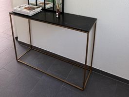 Konsolentisch Maisons du Monde Marmor schwarz Messing