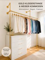 GOLD CLOTHES RAIL & IKEA Kommode MALM