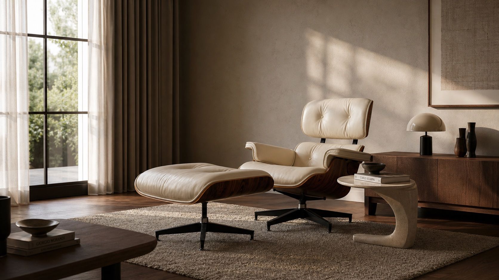 Eames Sessel: Eames Lounge Chair & Ottoman – Gebraucht aus Echichens von unideks