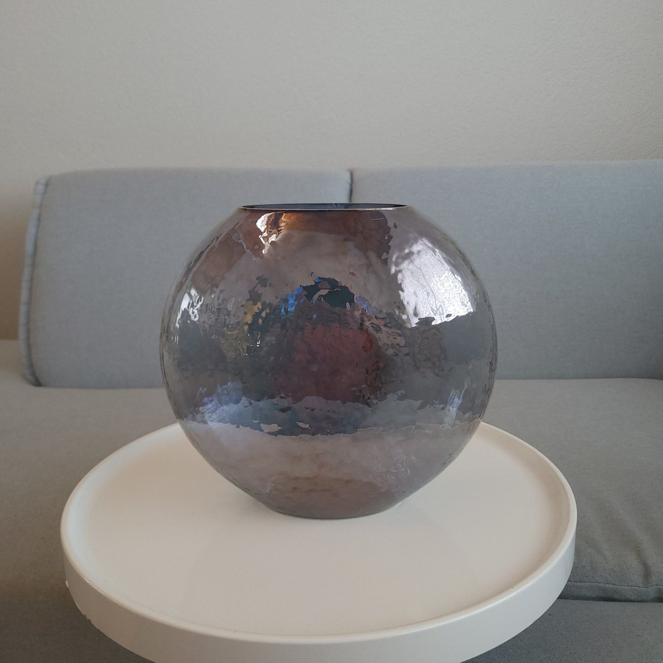 Vasi & Recipienti: Runde, gewölbte Vase aus Rauchglas – Usato da Savièse venduto da qm2710 9