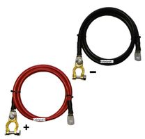 Je 2,5m 25mm2 Batteriekabel + Klemmen für Akkus bis 125A