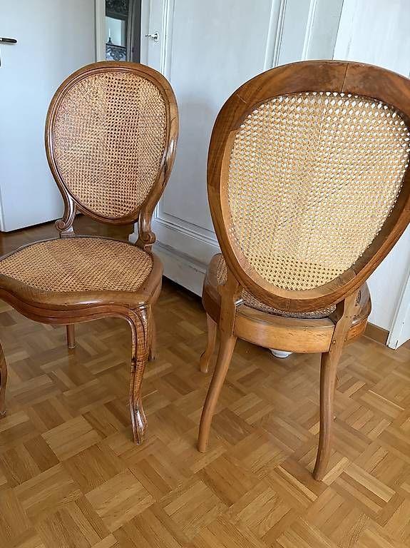 Chaises: 4 Stühle mit Wiener Geflecht – D'occasion à Binningen par zoemaya