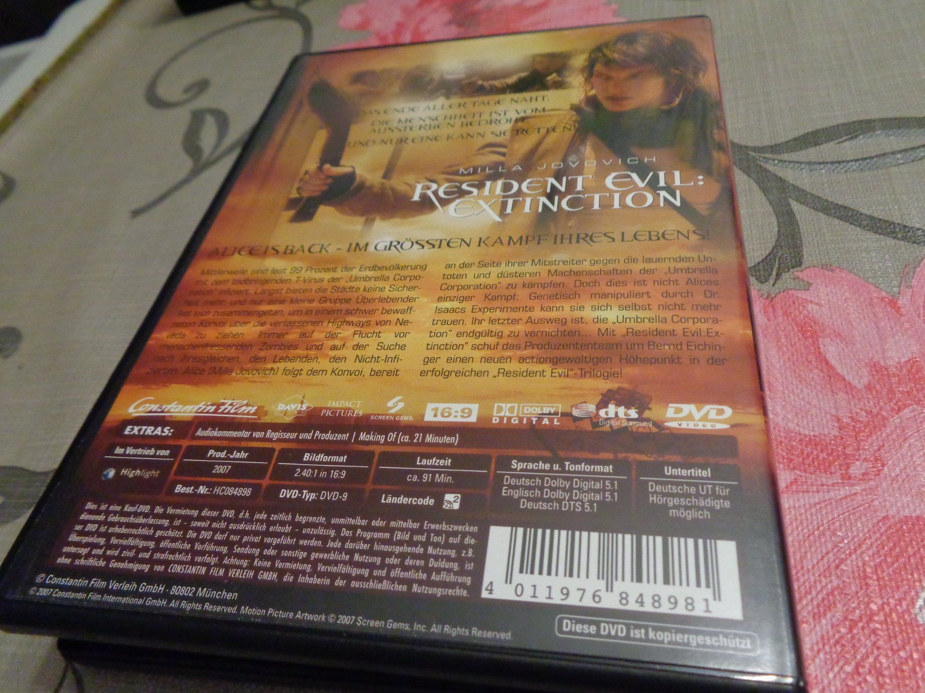 Tutti i DVDs: Resident Evil - Extinction DVD – Usato da Olten venduto da Disc-Verkauf 2