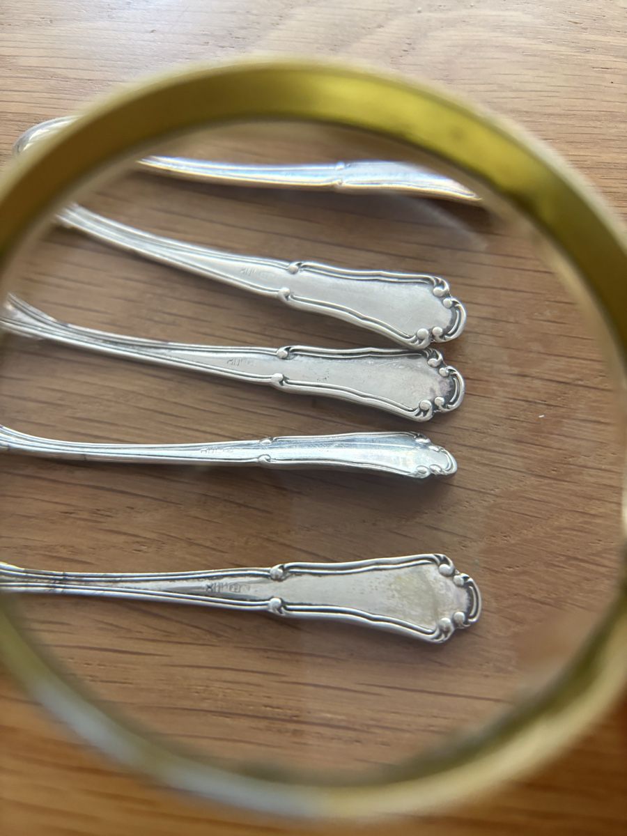 Set di posate: 6 cucchiaini argento 800,  – Usato da S. Antonino venduto da LIKA91 1